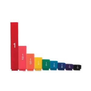 hand2mind Plastic Rainbow Fraction Tower Equivalency Cubes Montessori Math Materials for Kids to Learn Fraction Equivalence Math Manipulatives 4th Grade, Homeschool Supplies (Set of 15)(Set of 51)