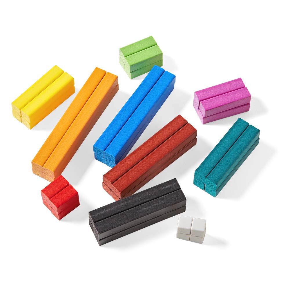 image:imagehand2mind Foam Cuisenaire Rods Introductory Set Fraction Bars Montessori Number Rods Counting Blocks Math Manipulatives Math Teacher Supplies Kindergarten Homeschool Supplies Set of 74Plastic