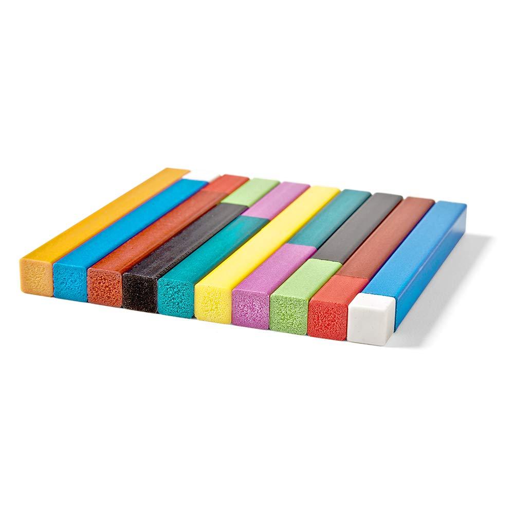 image:imagehand2mind Foam Cuisenaire Rods Introductory Set Fraction Bars Montessori Number Rods Counting Blocks Math Manipulatives Math Teacher Supplies Kindergarten Homeschool Supplies Set of 74Plastic
