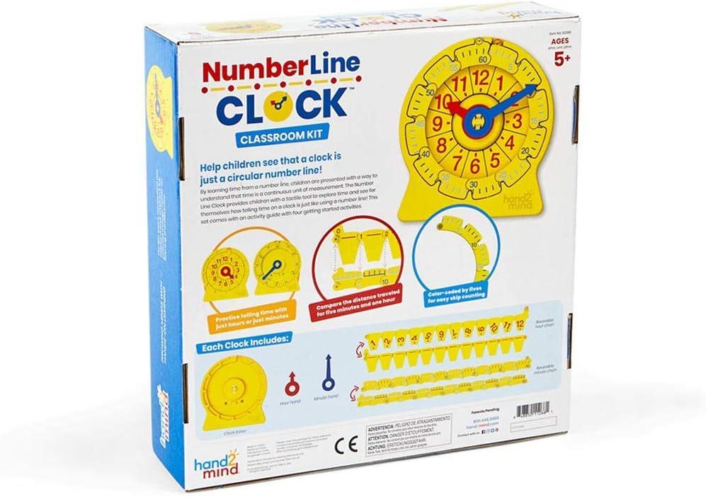 image:imagehand2mind NumberLine Clock Telling Time Teaching Clock Learn to Tell Time Clock Analog Classroom Learning Clock Teaching Time Math Manipulatives Clocks for Kids Learning to Tell Time Set of 25