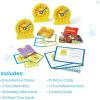 Hand2Mind Telling Time Basics Center Kit – Learn to Tell Time Activity Set with Analog Classroom Clock for Kids, Yellow