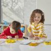 Hand2Mind Telling Time Basics Center Kit – Learn to Tell Time Activity Set with Analog Classroom Clock for Kids, Yellow