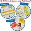 Hand2Mind Telling Time Basics Center Kit – Learn to Tell Time Activity Set with Analog Classroom Clock for Kids, Yellow