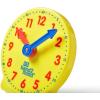 Hand2mind Mini Geared Clock for Teaching and Learning to Tell Time – Analog Learning Clock for Kids and Classrooms (Set of 12), Yellow