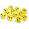 Hand2mind Mini Geared Clock for Teaching and Learning to Tell Time – Analog Learning Clock for Kids and Classrooms (Set of 12), Yellow