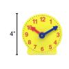 hand2mind Plastic Mini Geared Clock, Learning Clock Classroom Kit, Clock for Kids Learning to Tell Time, Yellow Practice Clock for Kids, Teaching Clock, School Supplies (Set of 1)