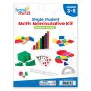 hand2mind-93538 Take Home Math Manipulatives Kit for Kids Grade K-2, with Snap Cubes, Base Ten Blocks, Cuisenaire Rods, Pattern Blocks, Color Tiles and Learning Clock, Homeschool Supplies (292 Pieces)(Set of 12)