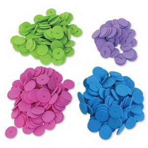 hand2mind Soft Foam Place Value Disks 8 Values, Counting Chips for Kids, Math Counters Kindergarten, Math Teacher Supplies, Base 10 Math Manipulatives for Elementary School (Pack of 200)(4 Values – Foam)