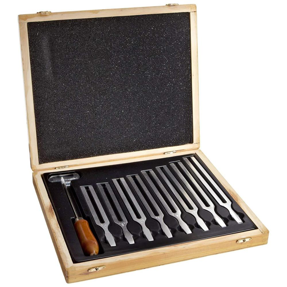image:imagehand2mind United Scientific Octave Tuning Forks Set of 8