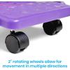 hand2mind Purple Indoor Scooter Board with Handles, Sit Down Floor Scooter(Purple Original)