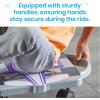 hand2mind Purple Indoor Scooter Board with Handles, Sit Down Floor Scooter(Purple Speedway Racer)