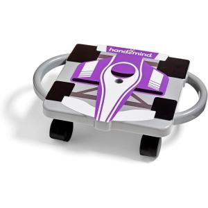 hand2mind Purple Indoor Scooter Board with Handles, Sit Down Floor Scooter(Purple Speedway Racer)