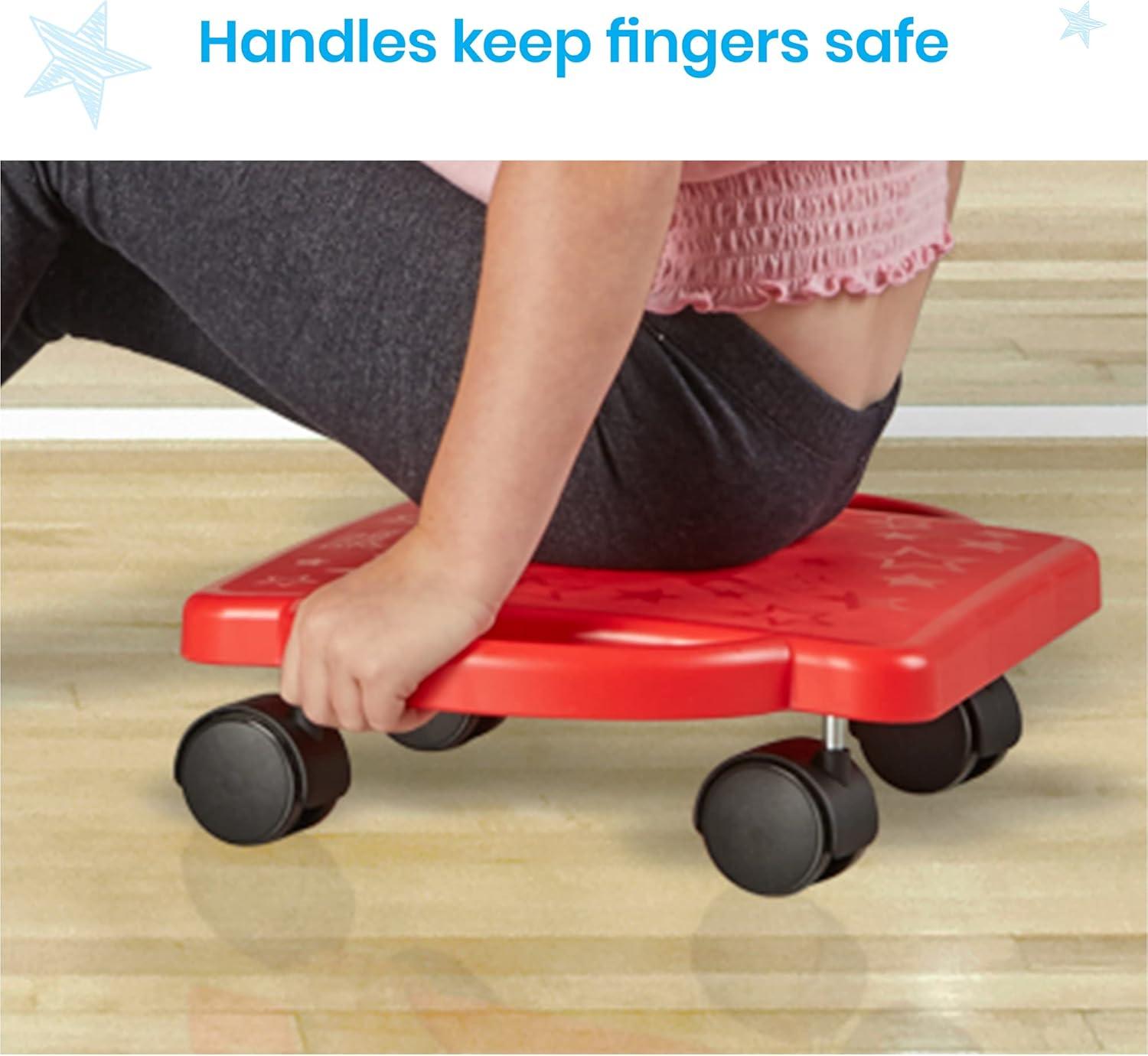 image:imagehand2mind Red HeavyDuty Indoor Scooter Board with HandlesRed Original