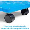 hand2mind Blue Indoor Scooter Board with Handles, Sit Down Floor Scooter(Blue Original)