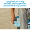 hand2mind Blue Indoor Scooter Board with Handles, Sit Down Floor Scooter(Blue Plane Glider)