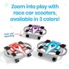 hand2mind Blue Indoor Scooter Board with Handles, Sit Down Floor Scooter(Blue Speedway Racer)