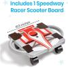 hand2mind Red Heavy-Duty Indoor Scooter Board with Handles(Red Speedway Racer)