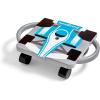 hand2mind Blue Indoor Scooter Board with Handles, Sit Down Floor Scooter(Blue Speedway Racer)