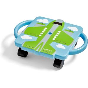 hand2mind Green Indoor Scooter Board with Handles(Green Plane Glider)