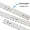 hand2mind Clear 12” Safe-T Plastic Ruler Set, Safety Ruler with Inches, Centimeters, and Millimeters, Semi-Flexible Ruler for Kids, Rulers Bulk for Classroom, School Supplies for Teachers (Set of 24)