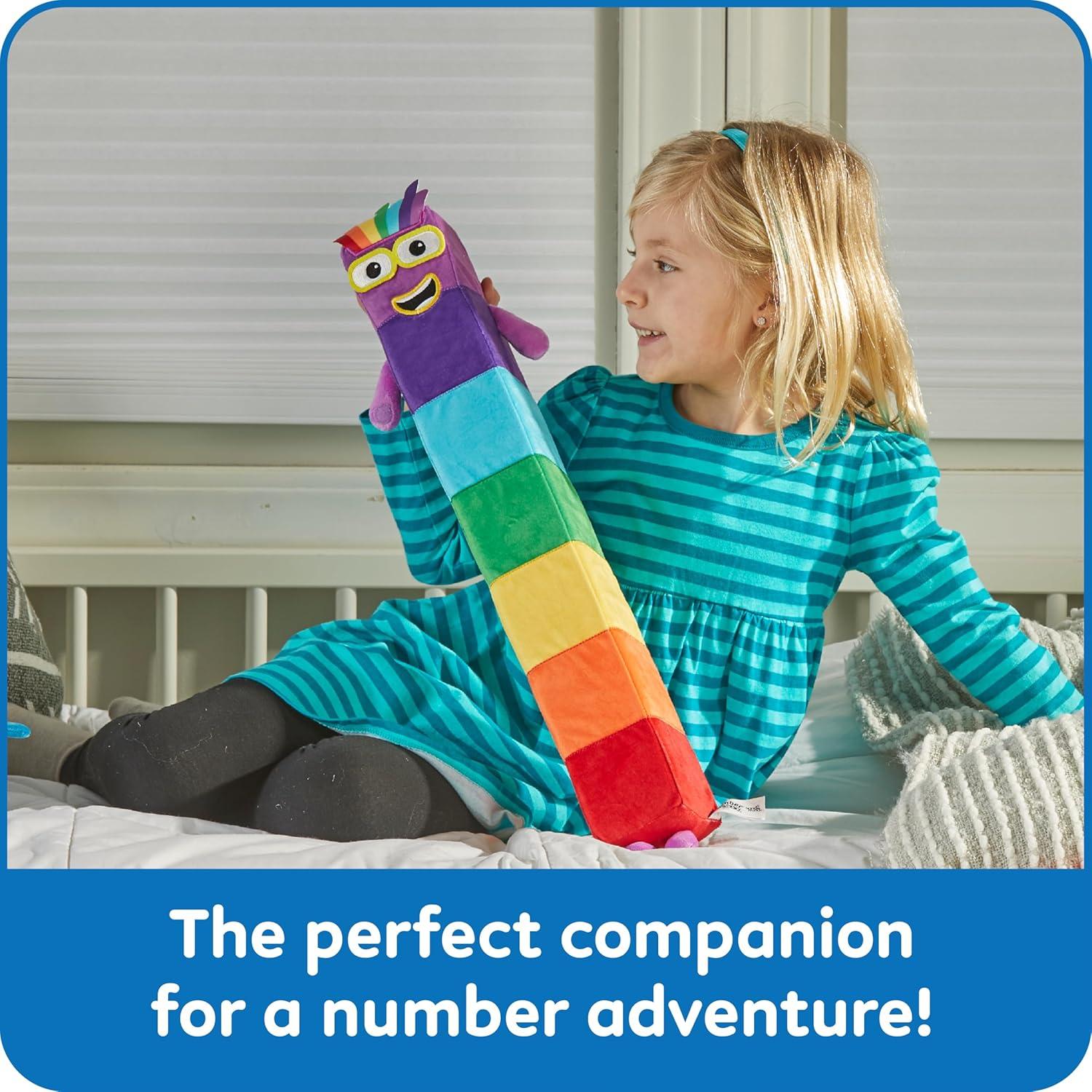 image:imagehand2mind Numberblock Seven Playful Pal Plush Figure Toys Numbers for Toddlers Cute Stuffies Preschool Math Learning Toys Stuffed Animal Small Plushies Counting Blocks Birthday Gifts for Kids