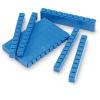 hand2mind Blue Plastic Interlox Connecting Base Ten Blocks Complete Set, Place Value Blocks, Counting Cubes for Kids Math, Math Manipulatives for Kids, Kindergarten Homeschool Supplies (Set of 161)