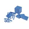 hand2mind Blue Plastic Interlox Connecting Base Ten Blocks Complete Set, Place Value Blocks, Counting Cubes for Kids Math, Math Manipulatives for Kids, Kindergarten Homeschool Supplies (Set of 161)