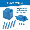 hand2mind Blue Plastic Interlox Connecting Base Ten Blocks Complete Set, Place Value Blocks, Counting Cubes for Kids Math, Math Manipulatives for Kids, Kindergarten Homeschool Supplies (Set of 161)