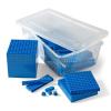 hand2mind Blue Plastic Interlox Connecting Base Ten Blocks Complete Set, Place Value Blocks, Counting Cubes for Kids Math, Math Manipulatives for Kids, Kindergarten Homeschool Supplies (Set of 161)