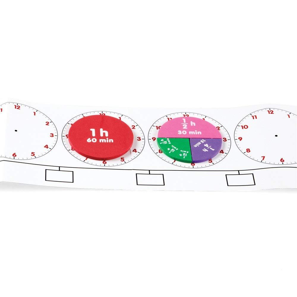 image:imagehand2mind Fraction Time Activity Set Learn to Tell Time Fraction Manipulatives Elapsed Time Clock Analog Learning Clock Telling Time Teaching Clock Activities Manipulatives for Elementary School