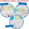 hand2mind Learning Intervals of Time Center, 16 Games and Activities, Number Line Clock for Kids Learning to Tell Time, Math Manipulatives for Telling Time, Analog Clock for Kids Learning (1 Pack) – 93413