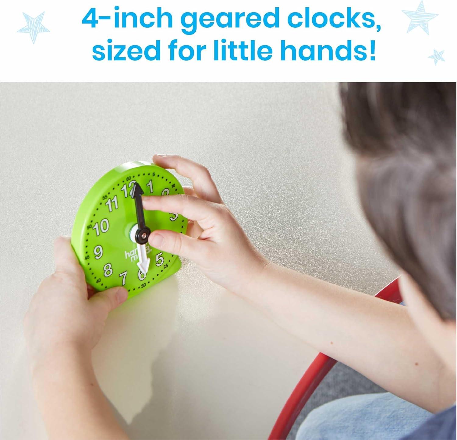 image:imagehand2mind Rainbow Geared Mini Clocks Set of 6