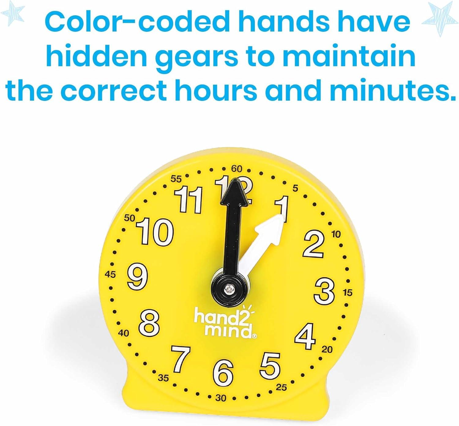 image:imagehand2mind Rainbow Geared Mini Clocks Set of 6