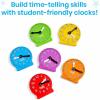 hand2mind Rainbow Geared Mini Clocks, Set of 6