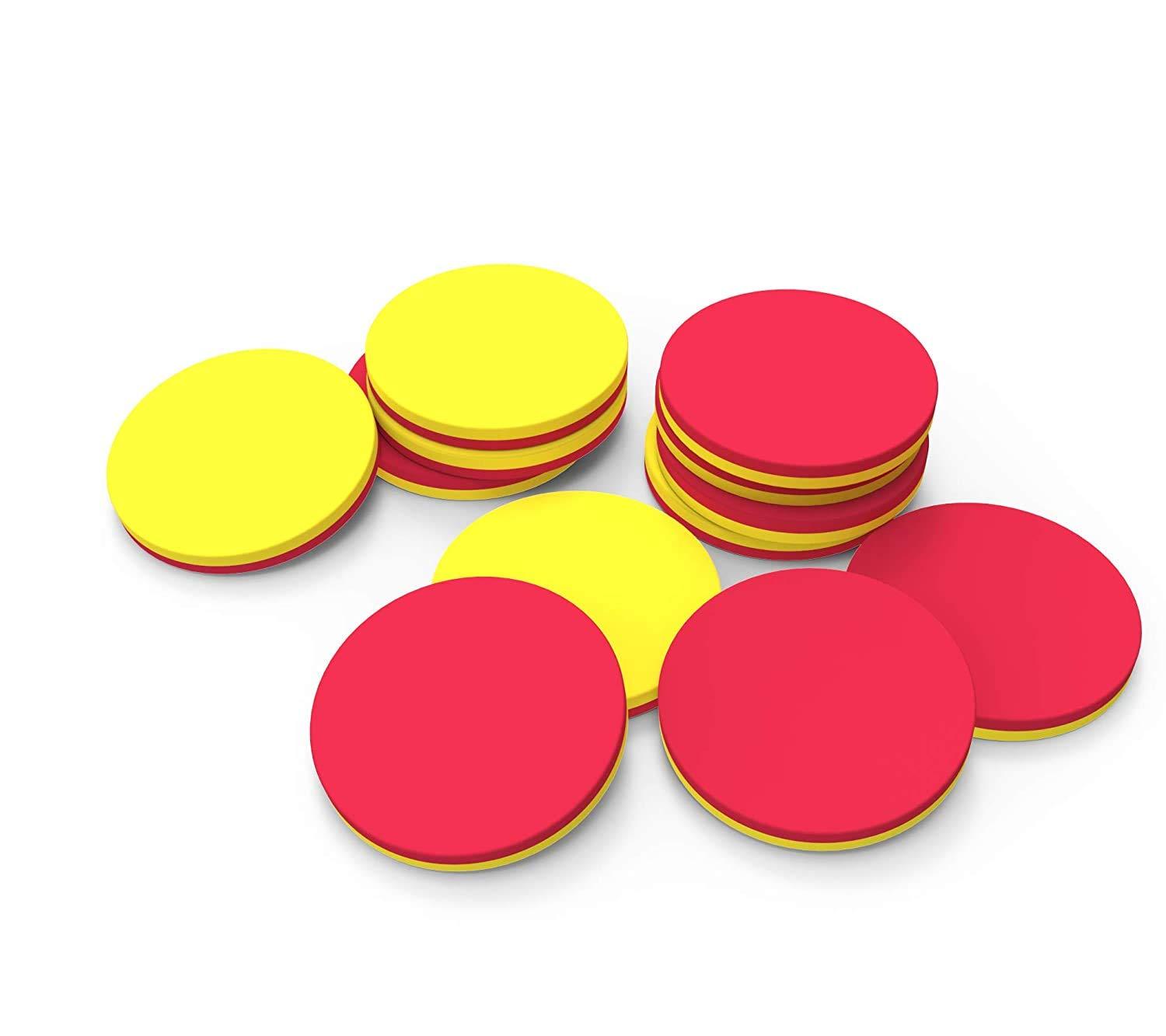 image:imagehand2mind Plastic Math Counters for Kids Red and Yellow Counters Math Manipulatives for Counting Sorting Pattern Bingo Chips Game Tokens Homeschool Supplies Set of 1000
