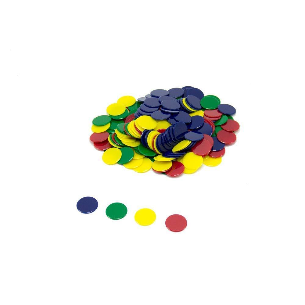 image:imagehand2mind Plastic Solid Bingo Chips Chips for Games Counting Manipulatvies Game Chips Math Counters for Kids Counting Chips Math Manipulatives Math Bingo Counters for Kids Math Set of 200