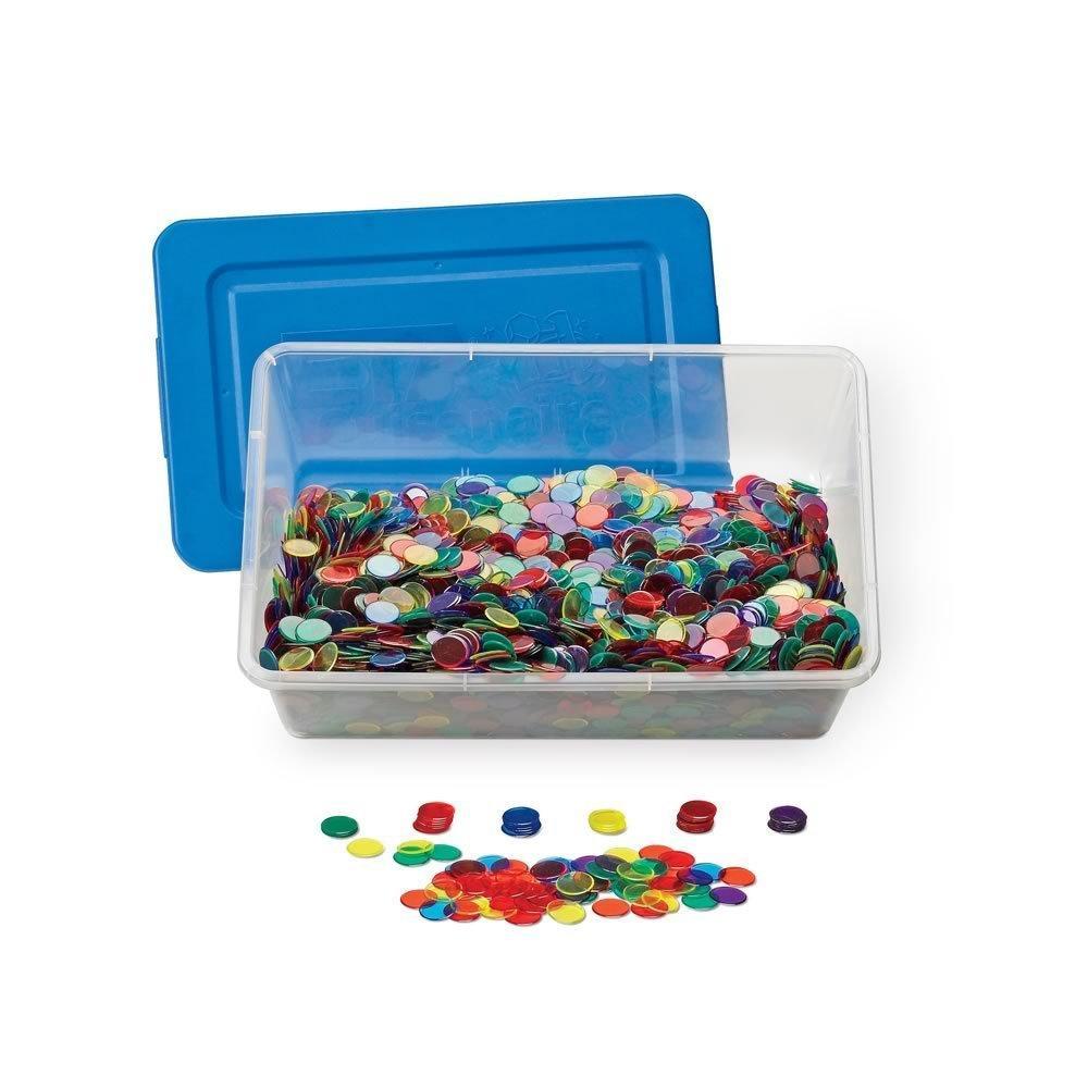 image:imagehand2mind Transparent Counters Classroom Kit Plastic Bingo Chips Math Bingo Tokens Math Manipulatives for Preschool Counters for Kids Math Childrens Counting Manipulatives Set of 5000Set of 5000