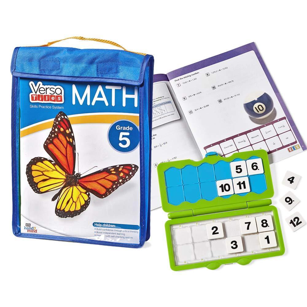 image:imagehand2mind VersaTiles Math Practice Take Along Set for Fifth Grade SelfChecking Workbook System 64 Pages with Case Included Early Math Math Books 5th Grade Math Workbook Homeshool Supplies