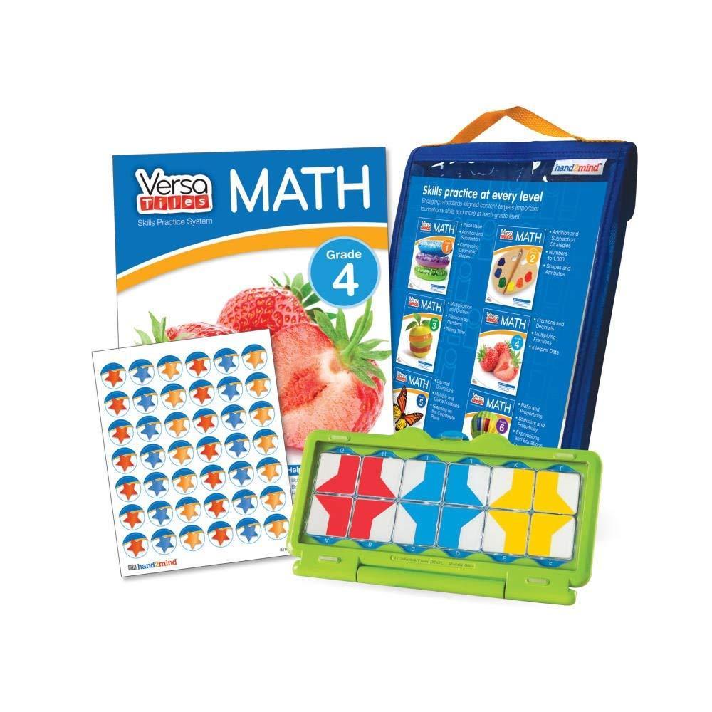 image:imagehand2mind VersaTiles Math Practice Take Along Set for Fourth Grade SelfChecking Workbook System 64 Pages with Case Included Early Math Math Books 4th Grade Math Workbook Homeshool Supplies