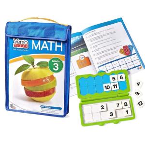 hand2mind – 85413 VersaTiles Math Practice Take Along Grade 3 Math Workbook, Math Puzzle For Kids, Independent Activities, Math Game For Third Grade, Kids Homeschool Supplies