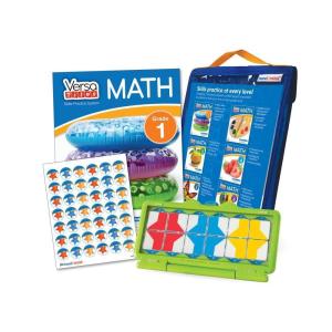 hand2mind VersaTiles Math Practice Take Along Set for First Grade, Self-Checking Workbook System, 64 Pages with Case Included, Early Math, Math Books, 1st Grade Math Workbook, Homeshool Supplies